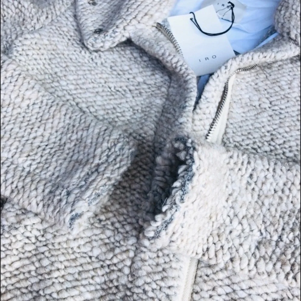 NWT IRO $625 Ajuma Chunky Knit Moto Jacket